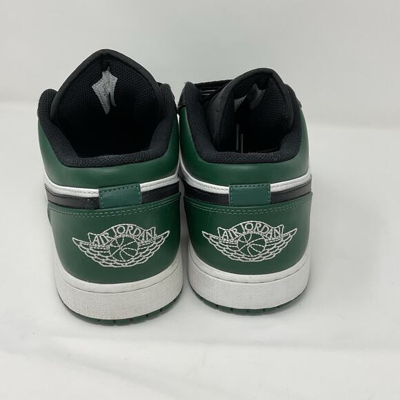 Nike Air Jordan 1 Low Black Green Toe Basketball Sneakers 553558-371 Men size 13 - Picture 8 of 9